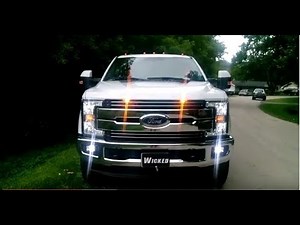 2017 Ford F-250 LED HEADLIGHTS and STROBES and SIREN by Wicked Warnings