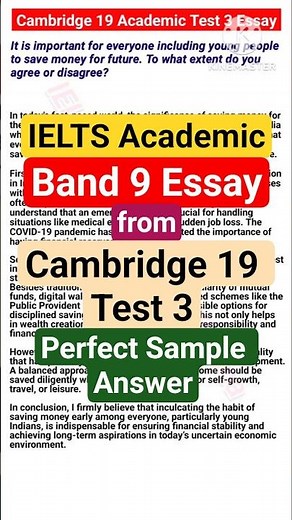 IELTS Writing Task 2 Band 9 | Cambridge 19 Academic Test 3| Perfect Model #cambridge19 #ieltsessay