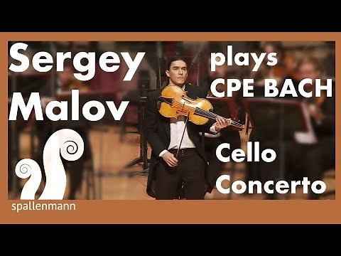 Sergey Malov plays CPE Bach Cello Concerto A Major on Violoncello da Spalla