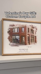 The perfect Valentine’s gift for your favorite “us.” 💘 A personalized watercolor of the place where it all began. | Uncommon Goods