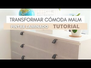 COMO PINTAR FÓRMICA, LAMINADO OU MELANINA | DIY pintura cómoda MALM #ikea #ikeahack #diy #laminado