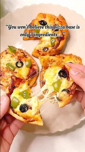 3 Ingredient Mini Pizza base That Tastes Better Than Takeout 🍕 | No Yeast, Easy & Crispy❤️😋
