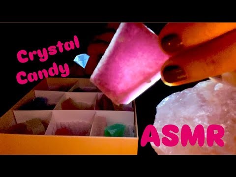 ASMR: Eating EDIBLE CRYSTALS (Crystal Candy) for the first time! CRUNCHY!!!!