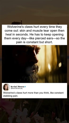Wolverine’s Claws: Constant Pain and Rapid Healing