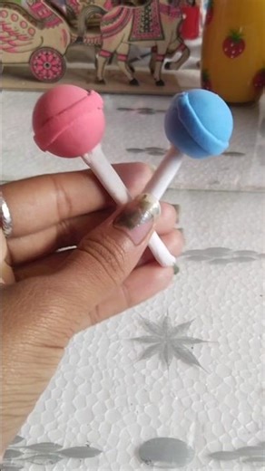 "ক্লে দিয়ে রঙিন ললিপপ বানানোর সহজ পদ্ধতি | DIY Clay Lollipop Tutorial" #clay #ytshorts #shorts