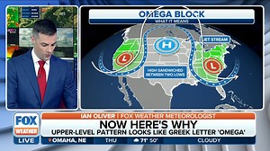6.2K views · 81 reactions | WEEKEND WASHOUT: We're tracking an "omega block" that will bring rain, rain, and more rain throughout the weekend to the east coast. FOX Weather meteorologist Ian Oliver explains the setup, the name, and what it means for you. | FOX Weather | Facebook