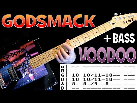 Godsmack Voodoo Guitar Lesson / Guitar Tabs / Guitar Tutorial / Guitar Chords / Guitar Cover + Bass