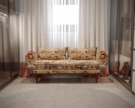 Vintage Oriental Rug Print Storage Bench for Reading Nook, ST 1015-2 - Etsy