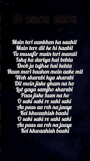 O Saki Saki (Lyrics Video) | Neha Kakkar, Tulsi Kumar, B Praak | Batla House
