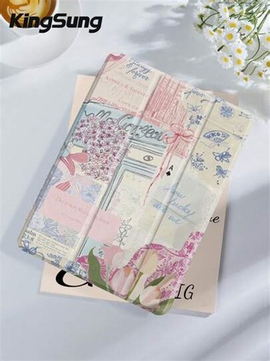 Étui de protection pour tablette avec motif patchwork floral 2026, compatible avec iPad 9.7/10.2/10.5/10.9/12.9/Pro 11, 10e génération, Air 8 (M4) 2026 (11"), Air 6 (M4) 2036 (13"), Galaxy Tab S6 Lite 10.4", Kindle Paperwhite 12e génération 2024, Kindle 11e génération 2022, Clara Color. Doux et antichoc, support intelligent/réveil/veille automatique. | SHEIN