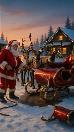 Santa Prepares His Magical Sleigh Ride | Ultra-Realistic Christmas | North Pole Cinematic Shot