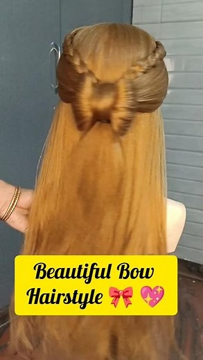 Easy bow tutorial #hairstyle #bow #diyhairstyle #easy