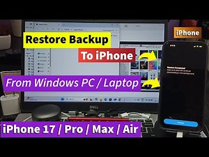 How to Restore iPhone Backup From Windows Laptop or PC | iPhone 17, 17 Pro Max, Air