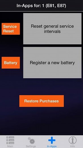 Carly for BMW In-App ServiceReset