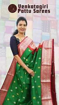 Green & Maroon Red Kuttu Border Venkatagiri Handloom Silk Saree with Gandaberunda & Unicorn Buttis
