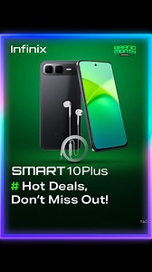 210K views · 516 reactions | Smart, smooth & stress-free! The SMART10 Plus isn’t just a phone it is your new bestie with 128GB + 4GB RAM get yours this brand month only at UGX 412,000. And guess what? It comes with FREE wired earphones elevating your sound experience! #infinix #hot60series #slay #new #levelup #infinixnote50series #smart10plus #promotion #trendig #viral | Infinix Mobile | Facebook