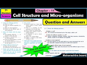 Cell Structure and Micro-organisms | Question Answers | Class 7 | Science | Maharashtra Board