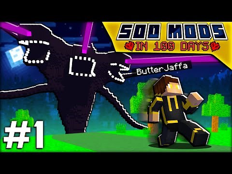 100 DAYS WITH 500 MODS!?! | Minecraft - 500 Mods in 100 Days #1