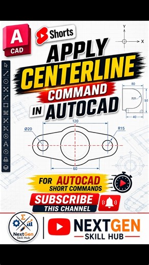 The Quickest Way to Add Centerlines in AutoCAD #AutoCAD #CAD