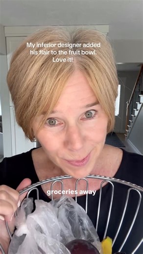 ColleenLandry | I don’t know which I prefer—the pop of plastic or the white sticker on the fruit. Sniff. #comediansofinstagram #relatablecomedy... | Instagram