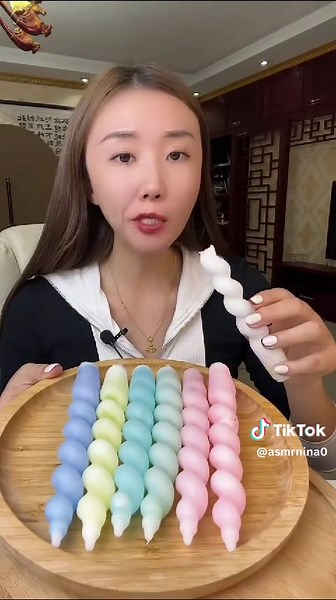 Eating candles filled with juice 🍹 #asmr #trending #candles #viral #popular