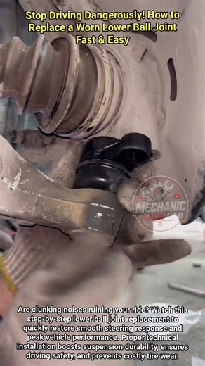 Stop Driving Dangerously! How to Replace a Worn Lower Ball Joint Fast & Easy ​#shorts #mechanic