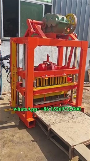 small manual Concrete hollow block moulding machine with single phase electric #building #blocks