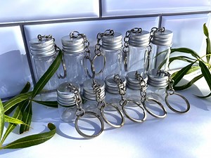 Glass Jar Keychains | Bulk Keychains | Crafting Material | Glass Jars | Keychains | Small Keychains | Bulk Buy | Put What You Want Inside | - Etsy