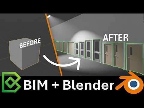 Bonsai Tutorial for Beginners| Doors & Windows Options | Blender and IFC