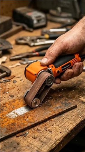 Insane Rust Removal with Mini Belt Sander 🔥 #shorts #youtubeshorts #diytools #satisfying