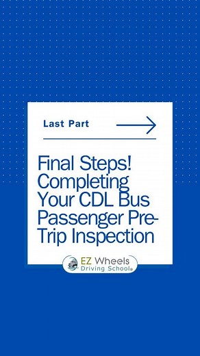 Can you spot the hidden passenger safety hazard? Watch the final CDL pre-trip tips! Link to Full Video: https://youtu.be/ZusMayhY76o #EZwheels #EZwheelsnj #EZwheelsdrivingschool #CDLtraining #forklifttraining #bustraining #truckdrivertraining #busdrivertraining #forkliftcertificate | E-Z Wheels Driving School
