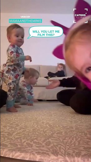 Baby's First Steps Interrupted By Big Sister #firststeps