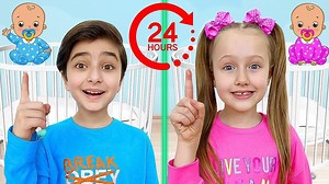35K views · 490 reactions | Dana and Danny Pretend Play Baby Challenge for 24 Hours Dana and Danny want to be babies & play funny challenge for 24 hours | Toys Review | Facebook