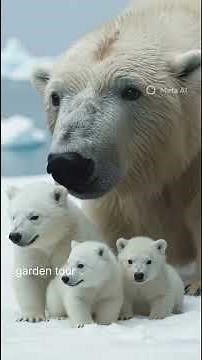 Mama Polar Bear Nursing Her Tiny Cubs |Cutest Polar Bear Cubs |Baby Polar Bears Stay Close to Mom