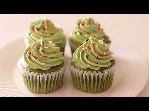 卵1個分で♪抹茶カップケーキの作り方／Matcha Cupcake Recipe