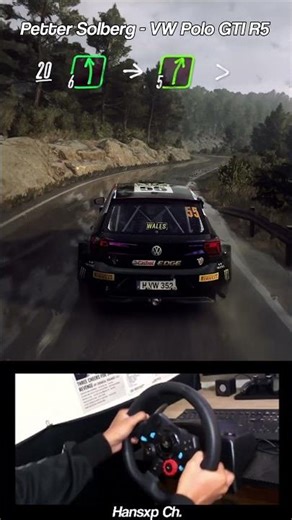 Petter Solberg - VW Polo GTI R5 Dancing in Rainy Rally! #dirtrally2 #solberg #pettersolberg #shorts