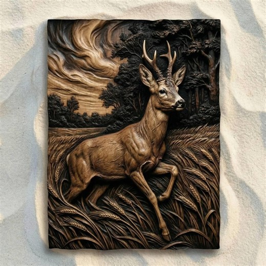 Deer Buck Stag CNC STL File, 3D Relief CNC Router File, Wood Carving 3D Print Model, Rustic Wildlife Wall Art, Deer Hunting Cabin Decor - Etsy