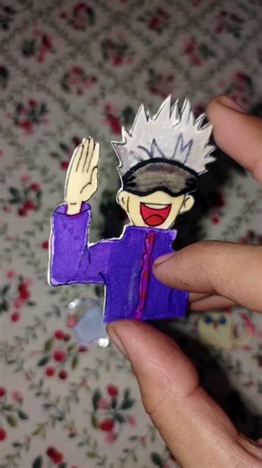 DIY Gojo Keychain 🖤 Easy Anime Craft #youtubeshorts #diykeychain #animeart #shorts