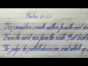 The word of Jesus says in Psalms 75-6:7 || Handwriting videos || Gulshan khalkho