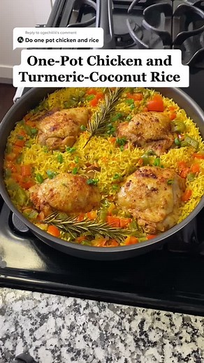 One-Pot Chicken and Turmeric-Coconut Rice Recipe