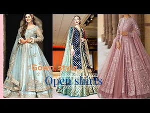 Gown style open shirt design 2023|Front open double shirts designs
