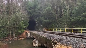 RBMN 425 leading todays Tamaqua Santa Train out of Tamaqua Tunnel on a cold rainy day! -AK | Ditch Light Productions
