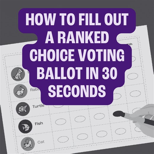 1.3K views · 26 reactions | 18 cities and counties across the country are using #RankedChoiceVoting this year. Learn how to fill out a ranked choice voting ballot in just 30 seconds. ⬇️ | FairVote | Facebook