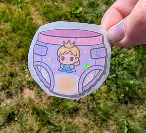 Princess Diaper - ABDL - Diaper Sticker - Etsy