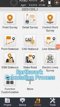 Using SMA26 Pro for Volume Calculation.--Using the 'Auto Point Survey' function in our software.