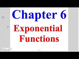 Algebra 6-2: Exponential Functions