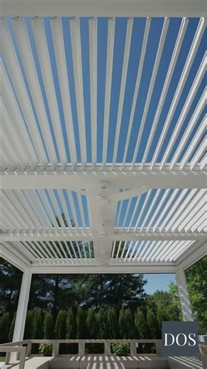 Outdoor Comfort Under a Louvered Pergola | Fans, Shade & Style