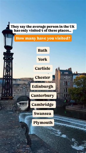 How many of these UK cities have you visited? From iconic seaside escapes to stunning historic cities, the UK really has it all! 🇬🇧 Comment how many you’ve explored below 👇 🎥 @the__travelling__two__ #uktravel #travellist #bucketlisttravel | Sykes Holiday Cottages
