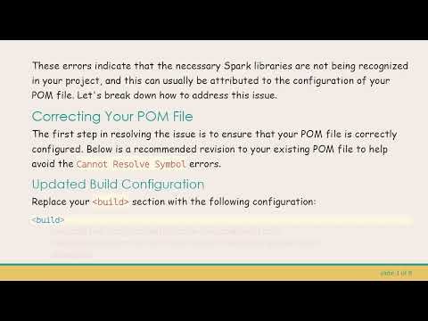 Resolving the Cannot Resolve Symbol Apache Issue in Spark Scala Maven Projects