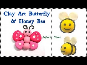 Clay Art Butterfly and Honey Bee | Miniature Crafts | Play dough Miniatures | Step-by-Step Tutorial